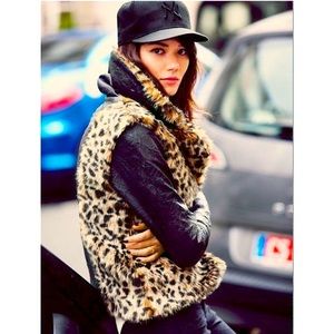 One Teaspoon Faux Leopard Vegan Leather Jacket